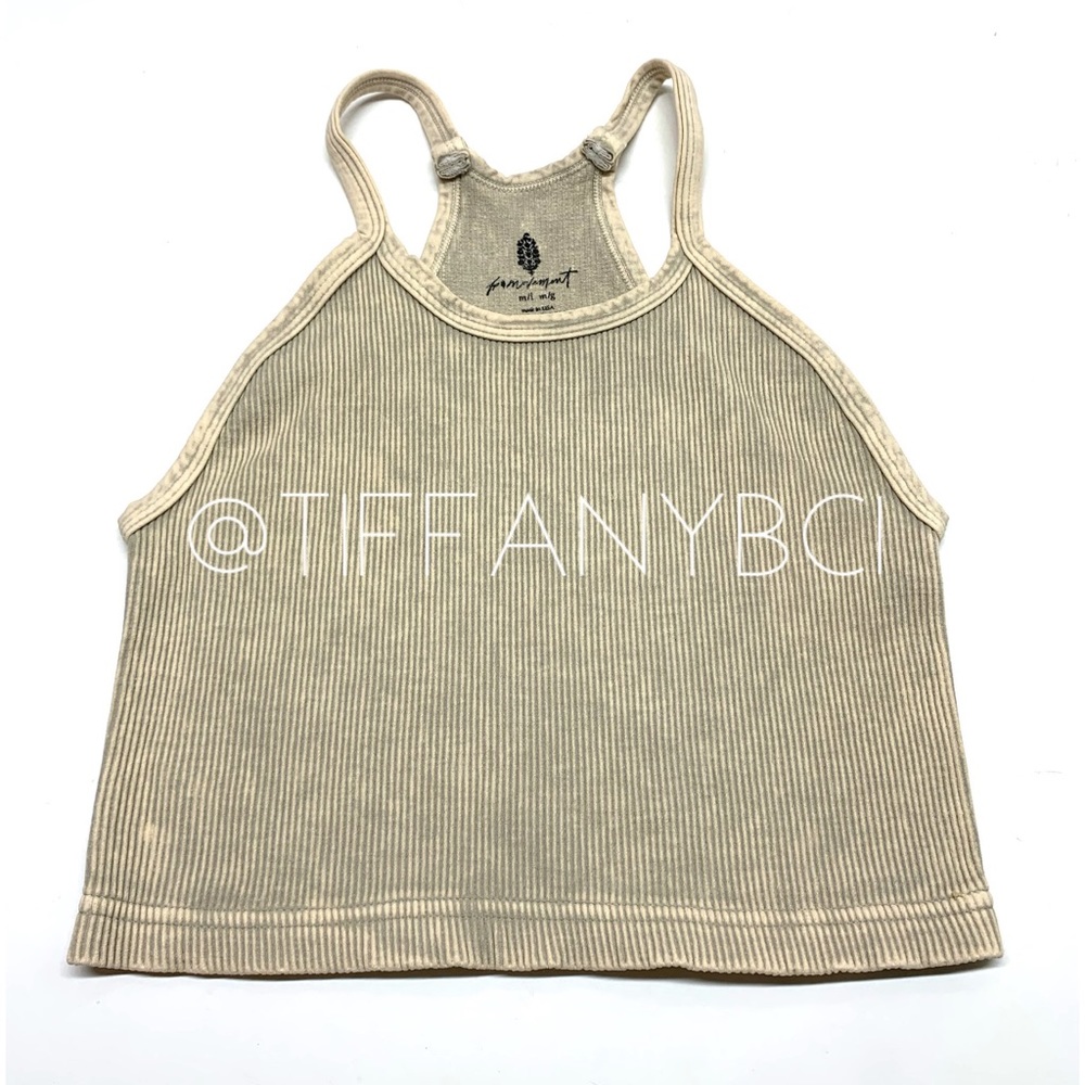 Free People Happiness Runs Crop Tank Stone Eagle - Picture 3 of 13